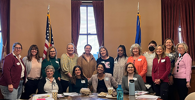 WBCC advocates with State Senator Rachael Cabral-Guevara