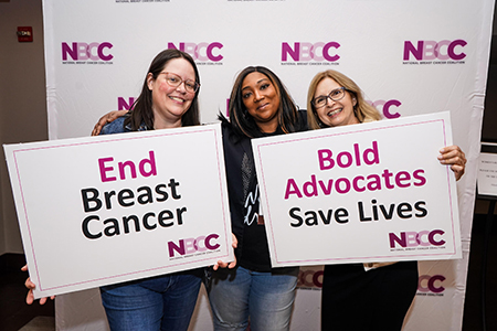 Lindsey Nathan O'Connor, Lakesha York and Linda Hansen at the 2023 NBCC Lobby Day in Washington DC